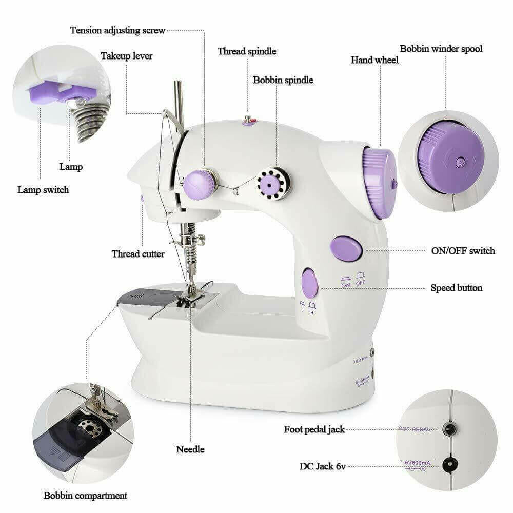 Mini Sewing Machine Electric Portable Crafting Mending Tool.