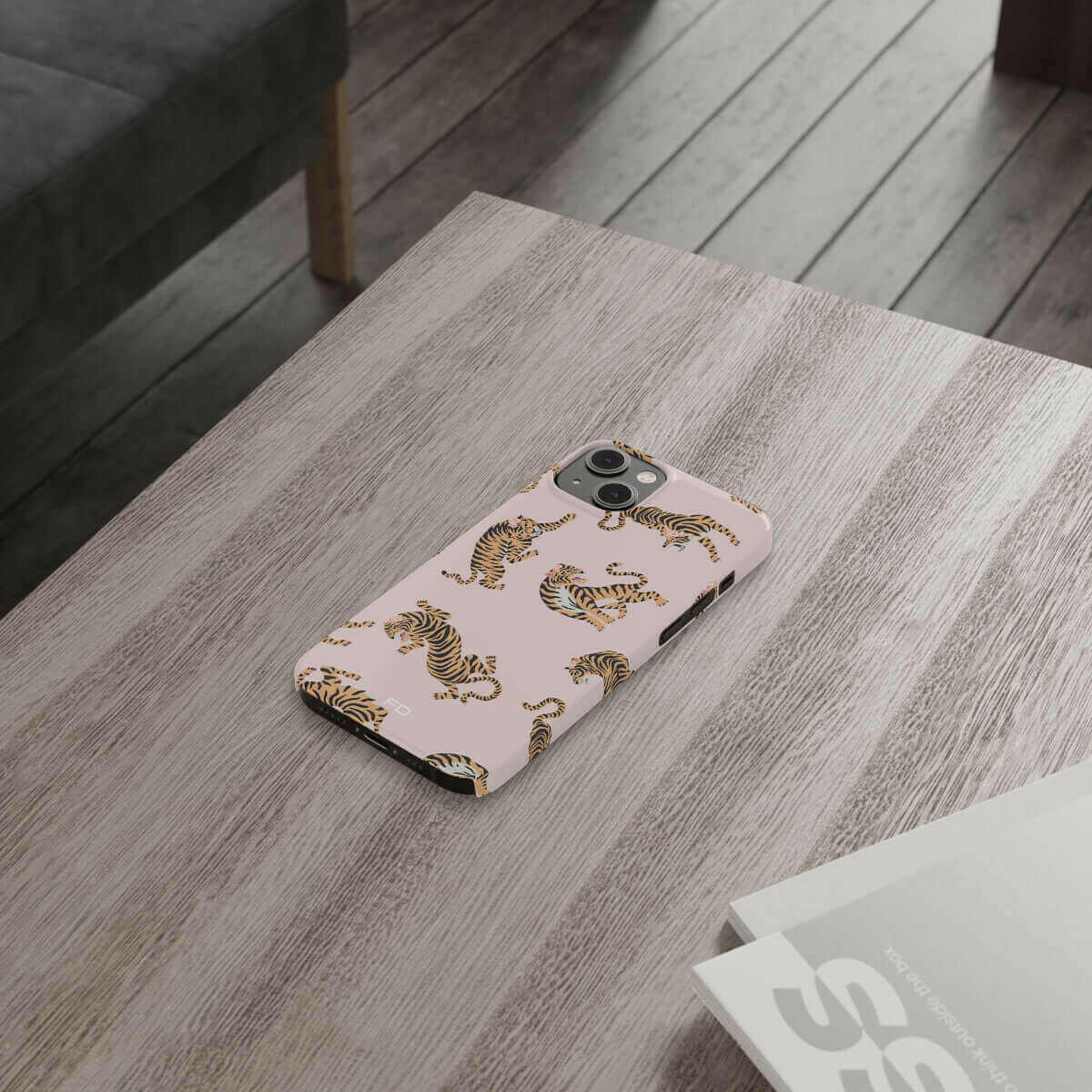 Leopard with Roses Slim Case for iPhone 14 Series.