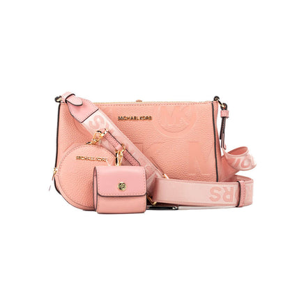 Michael Kors Jet Set Small Leather Crossbody Bag, Primrose