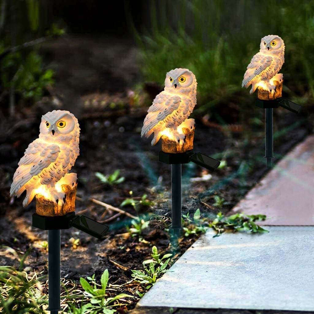Owl Solar Lights for Halloween Decoration Outdoor Waterproof Stake