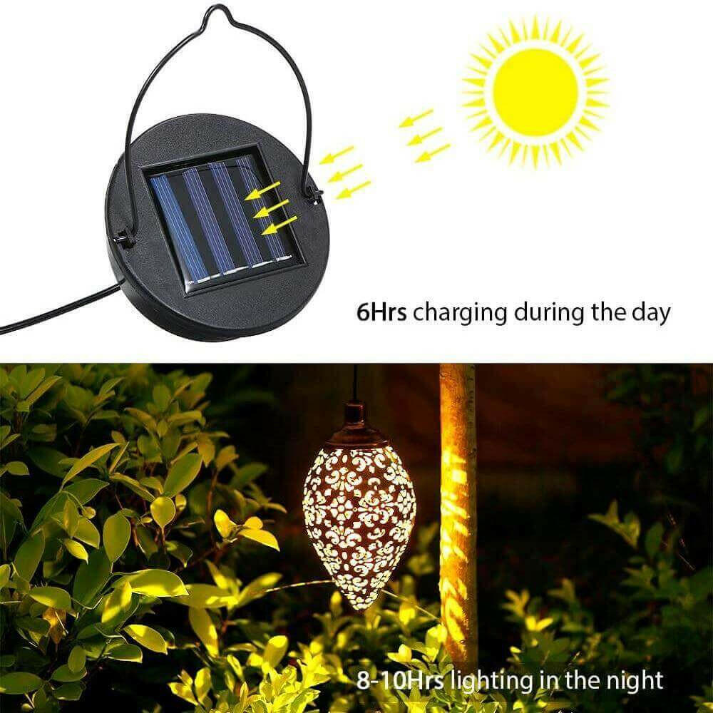 Solar Garland Lights: LED Lantern Waterproof Outdoor Fairy Light.