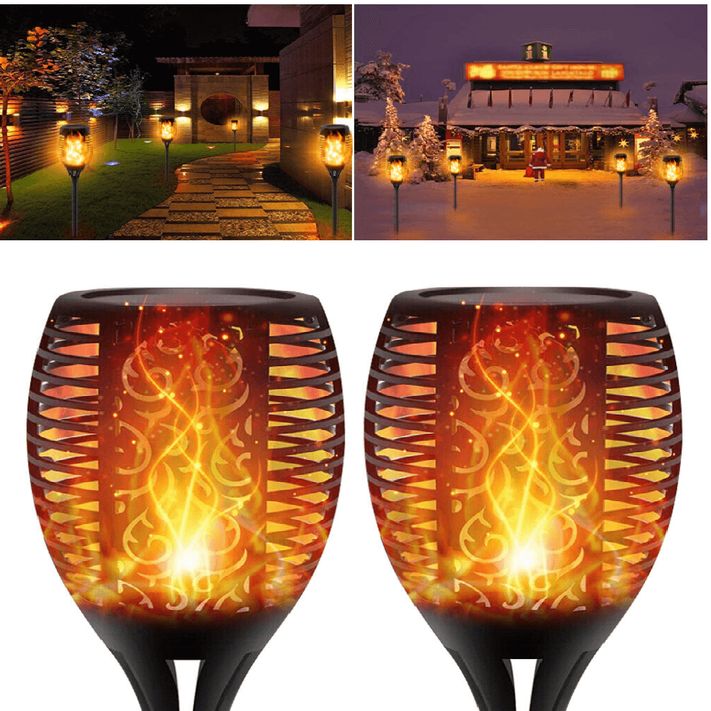 33 Led Outdoor Waterproof Solar Powered Small Torch Flame Lights