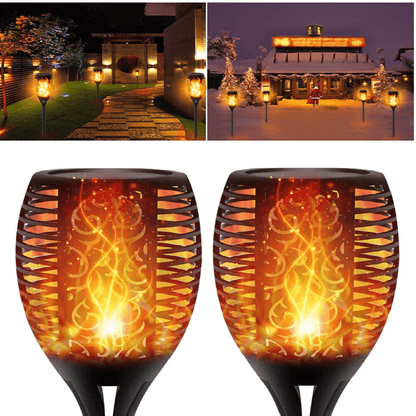 33 Led Outdoor Waterproof Solar Powered Small Torch Flame Lights