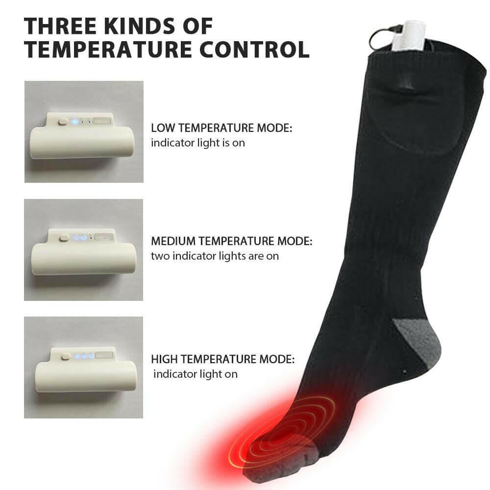 Winter Warm Adjustable Men Women Electric Battery Foot Warmer Socks SP.