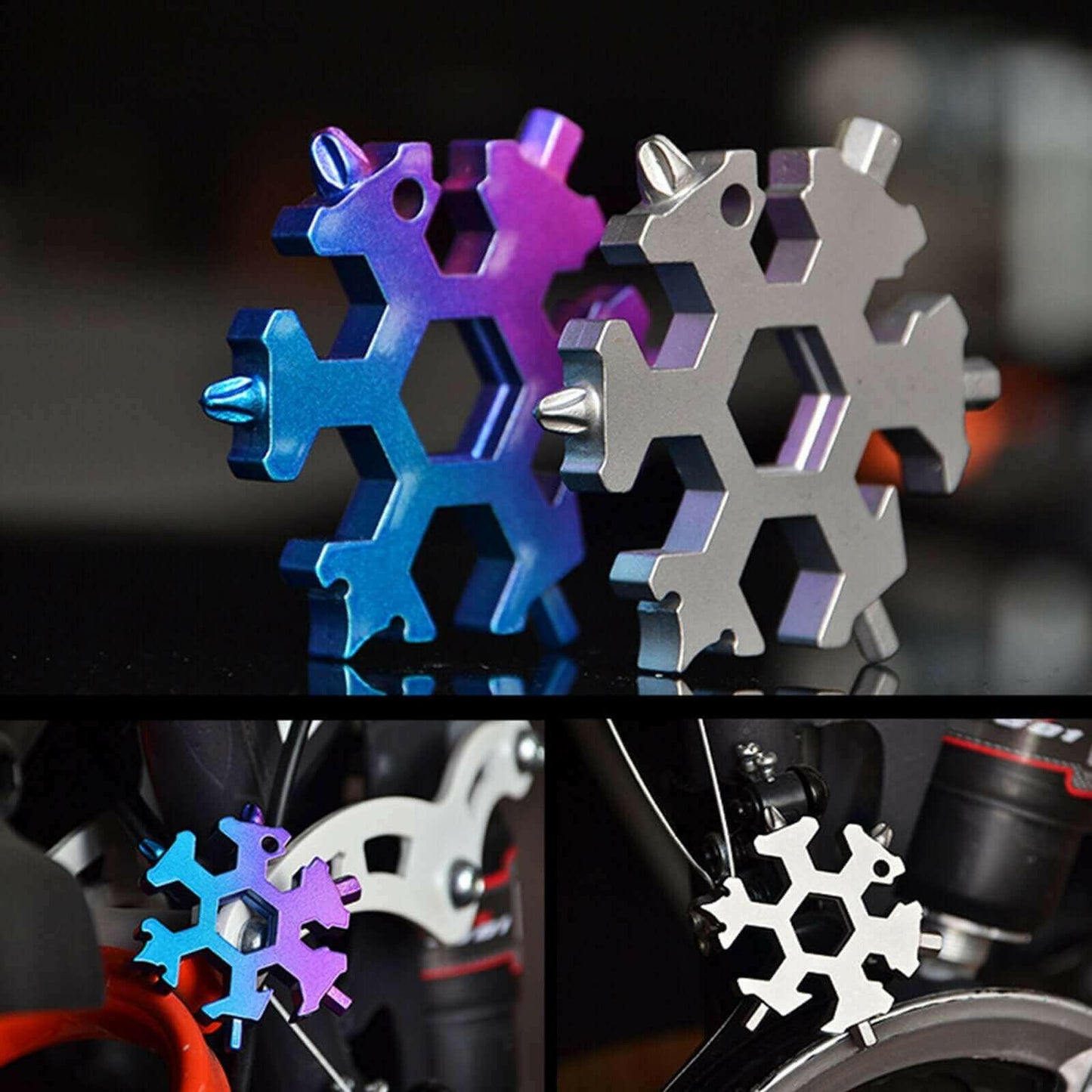 18 In 1 Snowflake Multitool Stainless Steel Tools Wine Bottle Opener.