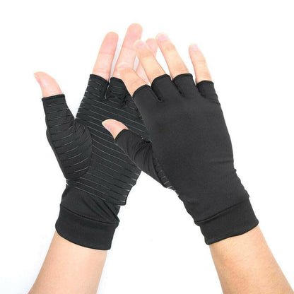 Compression Arthritis Glove Unisex Joint Pain Relief Half Finger Brace.