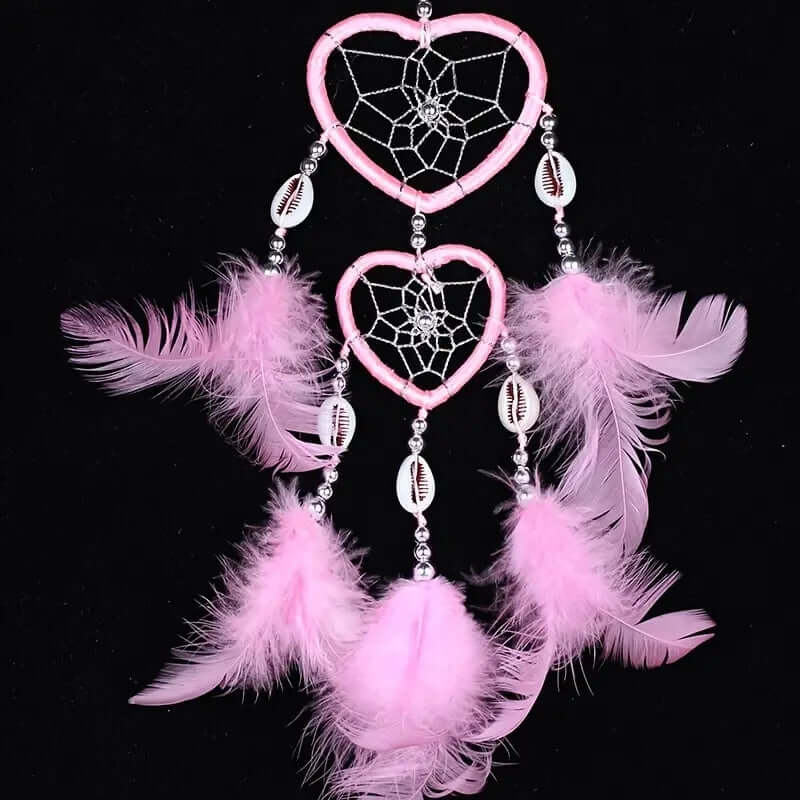 Heart-Shaped Dream Catcher with Feathers