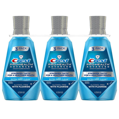 Crest Pro-Health Advantage Mouthwash, 33.8 oz, 3-Pack