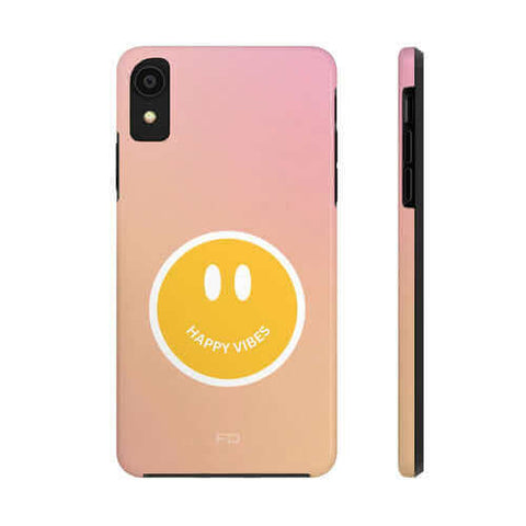 Happy Vibes Tough Case for iPhone with Wireless Charging
