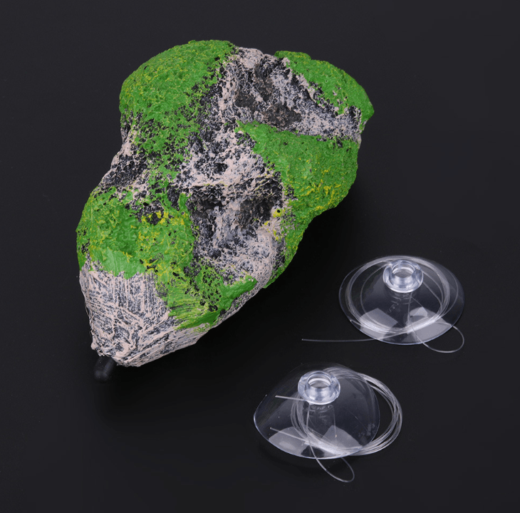 Floating Rock Aquarium Decoration - Grey