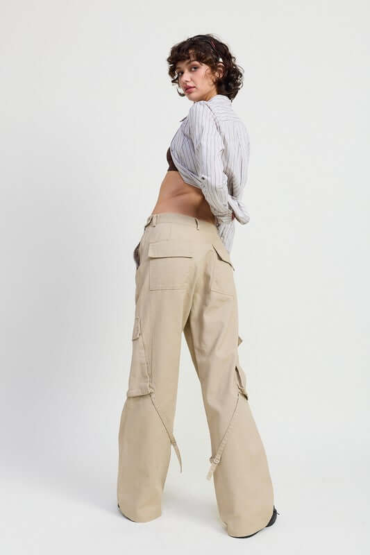 CARGO PANTS WITH POCKET DETAIL