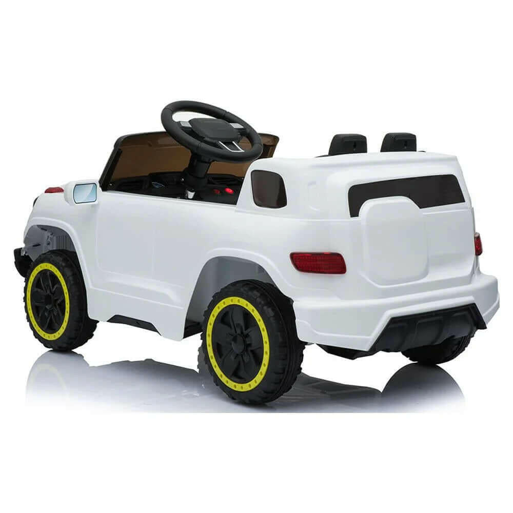 Ride on Car with 35W 6V 7AH Battery Children Car Pre-Programmed Music and Electric Car Remote Control White