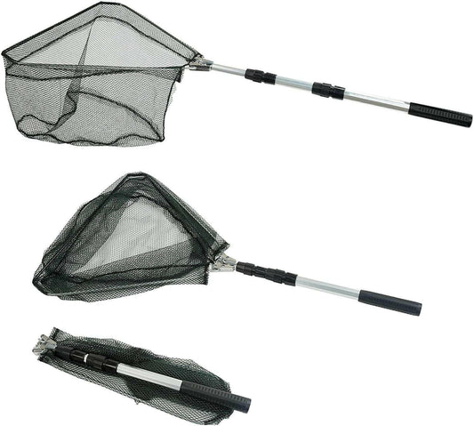 Retractable Fishing Net Telescoping Foldable Landing Net Pole Folding.