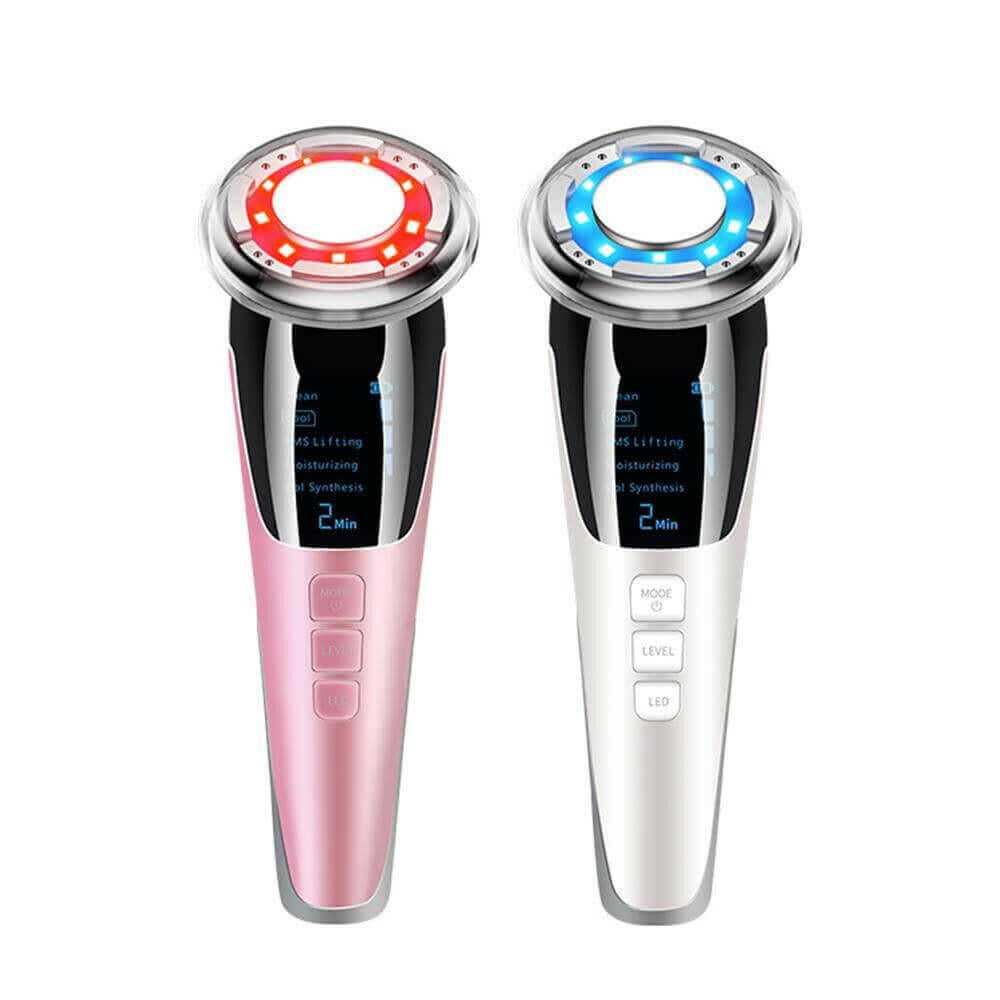 EMS Facial Massager LED light therapy Sonic Vibration Wrinkle Removal.