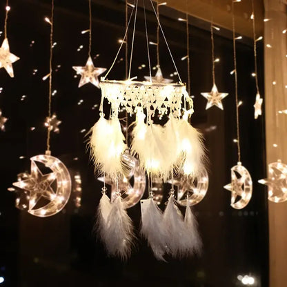 LED Dream Catcher Hanging Light – White