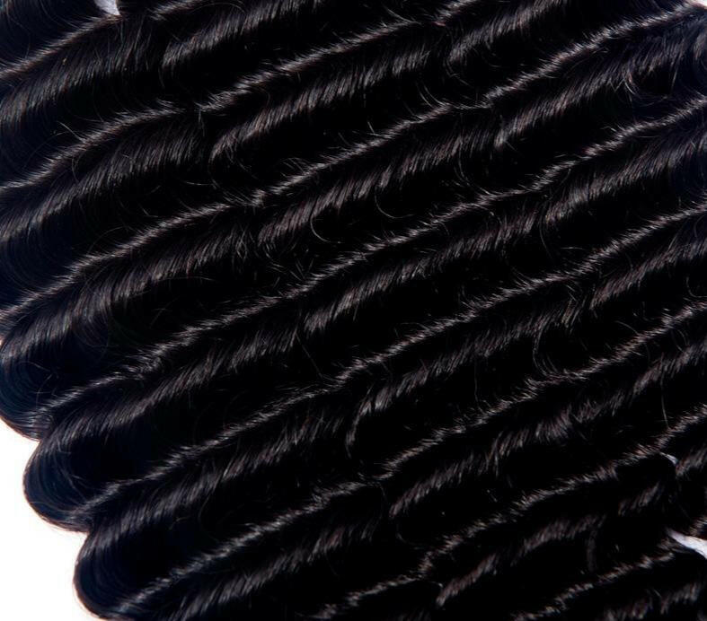 10A Grade 3/4 Loose Deep Wave bundles with 4x4 Closures &amp; 13x4 Frontal