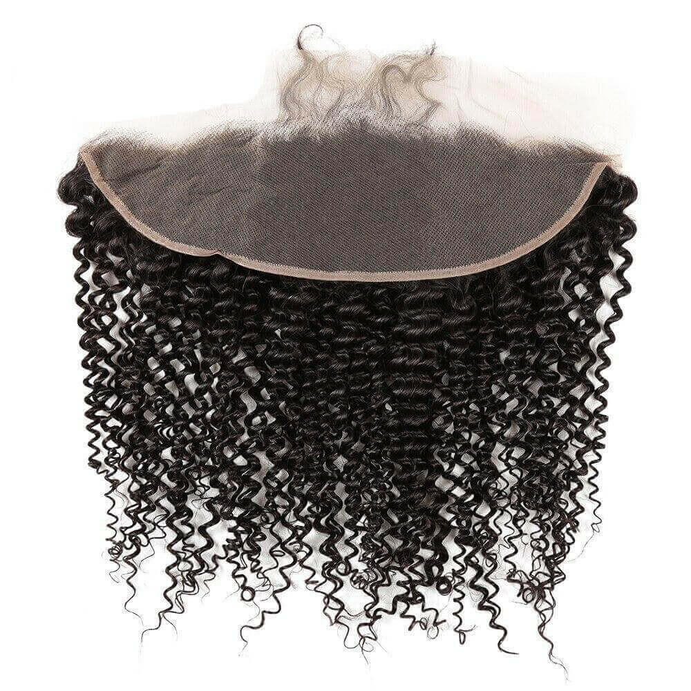 10A Grade 3/4 Kinky Curly Human Hair bundles with 4x4 Closures &amp; 13x4