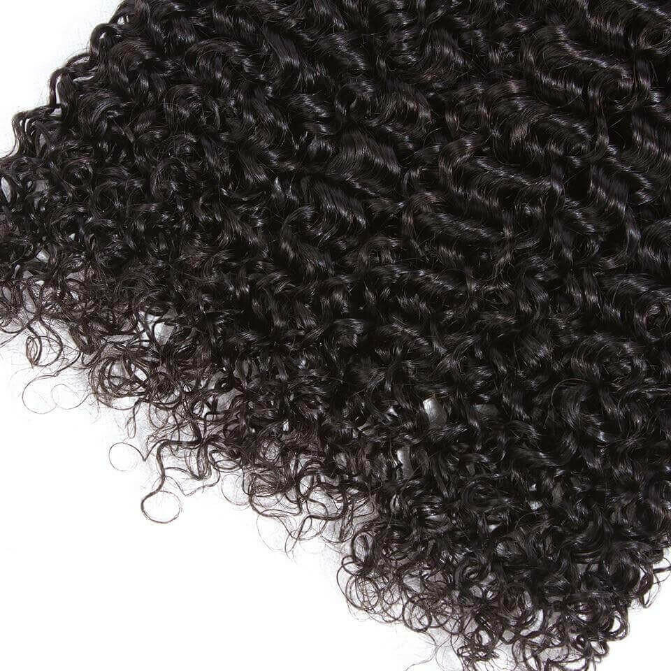 10A Grade 3/4 Kinky Curly Human Hair bundles with 4x4 Closures & 13x4.