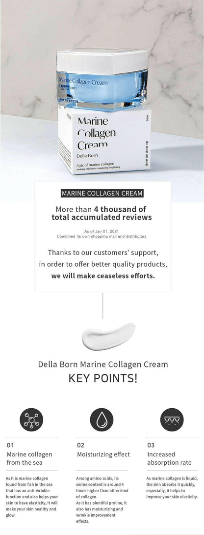 Korea Della Born Marine Collagen Cream 50ml.