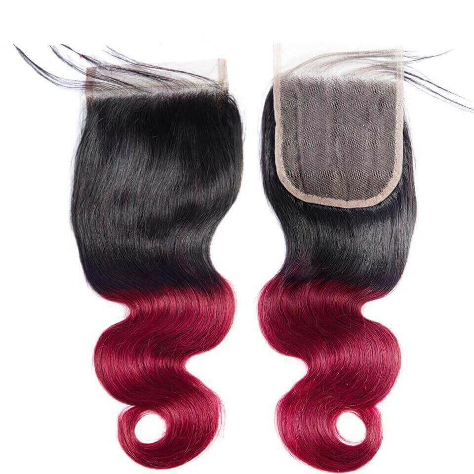 BeuMax 1B Burgundy Body Wave BUNDLES with CLOSURES &amp; FRONTALS