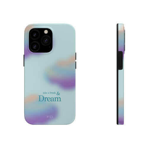 Take a Break and Dream Touch Case for iPhone with Wireless Charging.