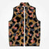 Jacki Easlick Leopard Print Cotton-pad Zipper-up Vest