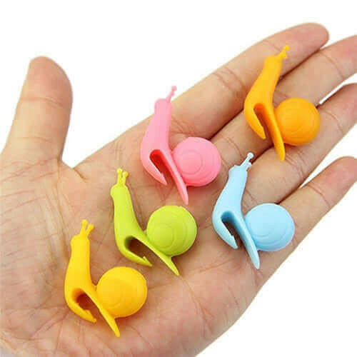 5 PCS Novelty Cute Snail Shape Silicone Tea Bag