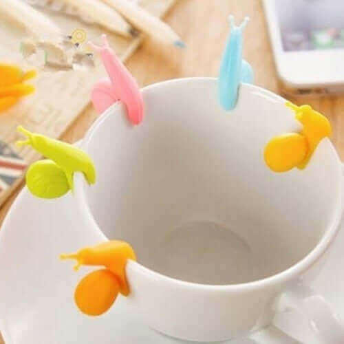 5 PCS Novelty Cute Snail Shape Silicone Tea Bag