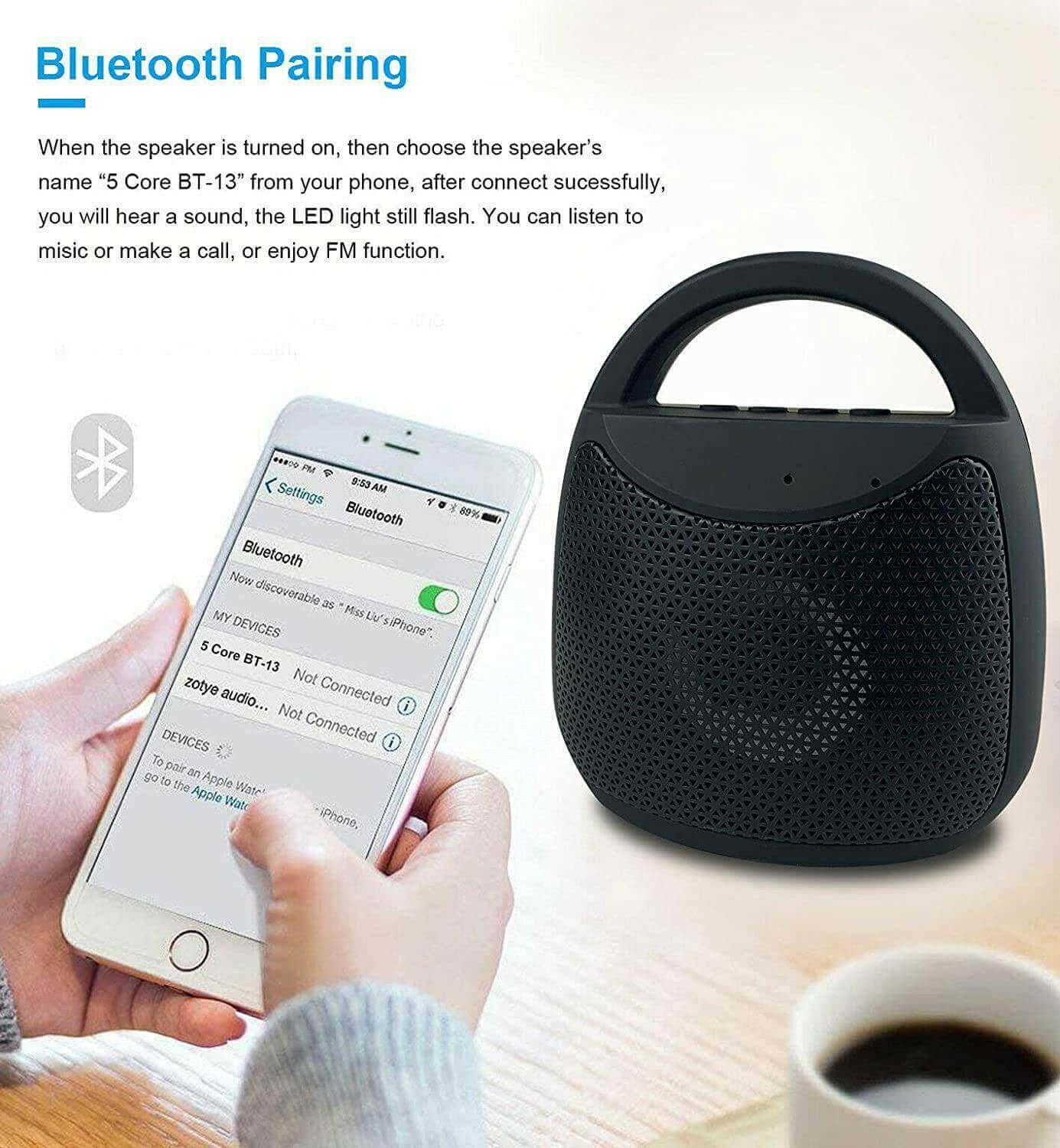 4&quot; Bluetooth Speaker Outdoor Wireless Mini Speakers 40W BLUETOOTH-13B