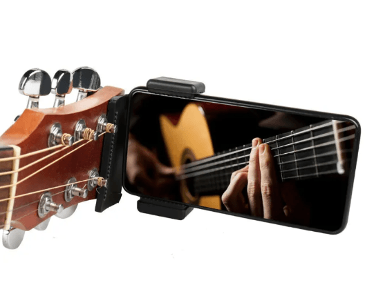 Adjustable Guitar Phone Clip Holder – Black