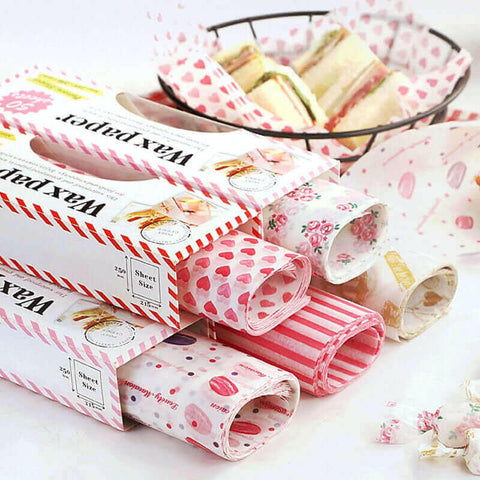 50Pcs/Lot Wax Paper Food Grade Grease Paper Food Wrappers Wrapping