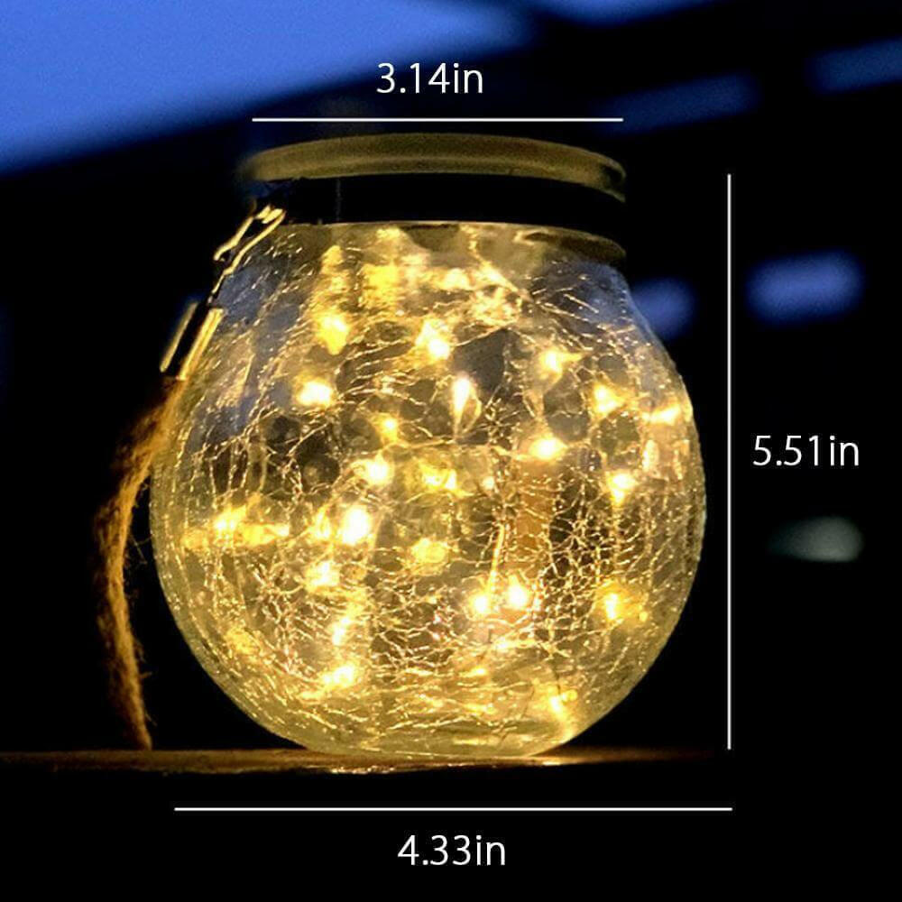 Outdoor Solar Crack Bottle 20 Light Waterproof Decoration Light.