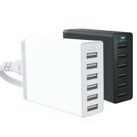 Fast Charger ower 50W 6-Port 1.6m USB Desktop Charging Station.