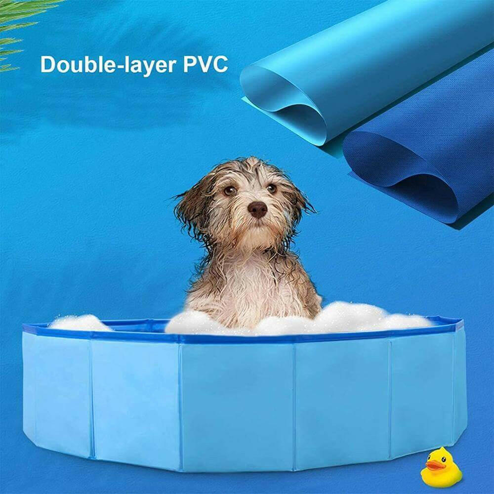 Foldable Pet Bath Outdoor Portable Swimming Pool for Pets and Kids.