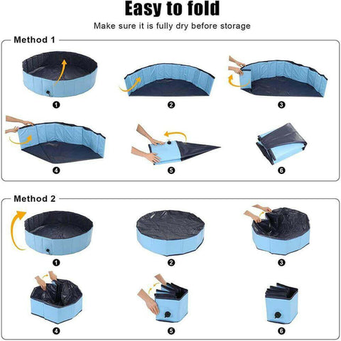 Foldable Pet Bath Outdoor Portable Swimming Pool for Pets and Kids.