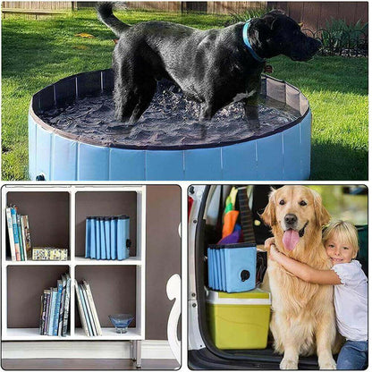 Foldable Pet Bath Outdoor Portable Swimming Pool for Pets and Kids.