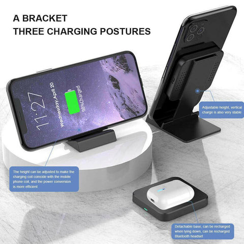 Wireless Charging Stand 15W for Cell Phone with Adjustable Cradle SP.