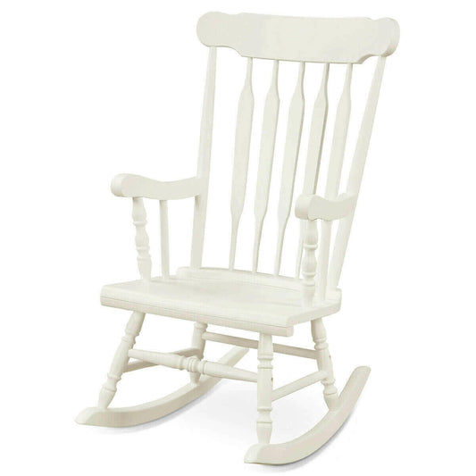 Vintage Outdoor Rocking Chair: Wooden Garden Furniture.