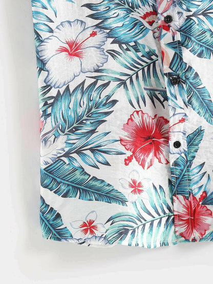 Floral Vacation Short Sleeve Shirt.