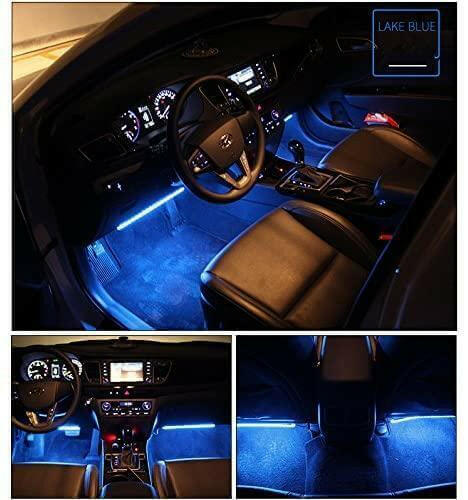 RGB Car LED Light Strips, Sound Activated with Remote Control, 48.