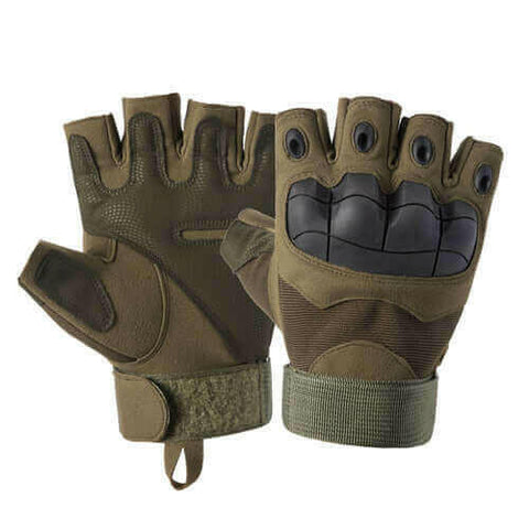 Mens Fingerless Gloves Outdoor Sports Tactical Protection Gloves Fit.