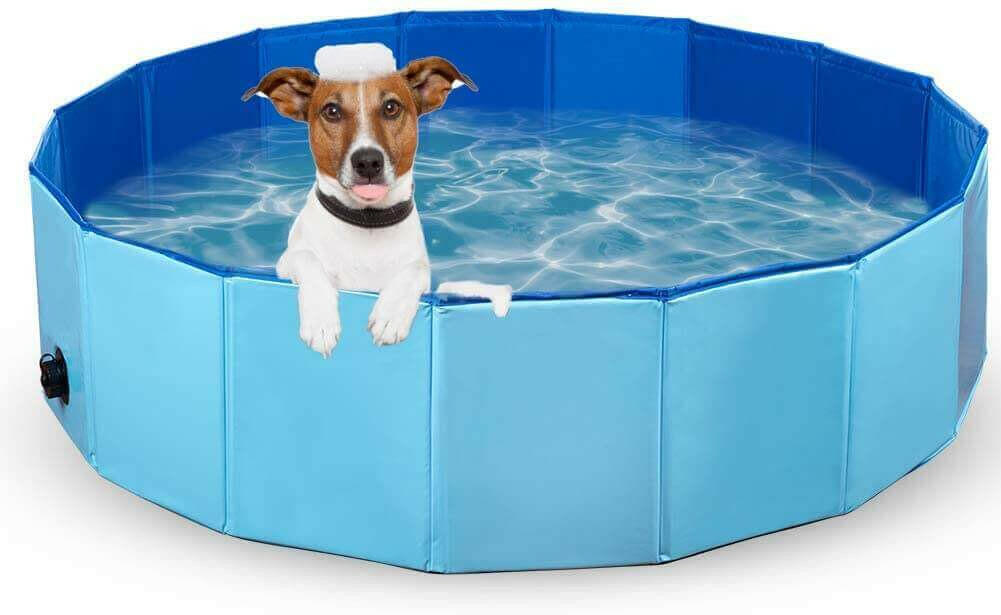 Foldable Pet Bath Outdoor Portable Swimming Pool for Pets and Kids.