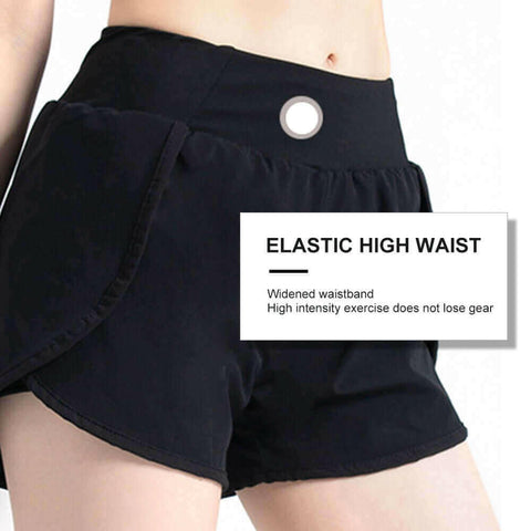 Womens Running Shorts 2 in 1 Athletic Shorts with Pockets Activewear.