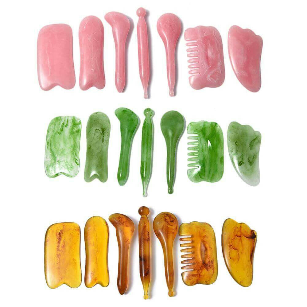 7Pcs Gua Sha beauty equipment Massaging Tools Gua Sha Scraping Boards