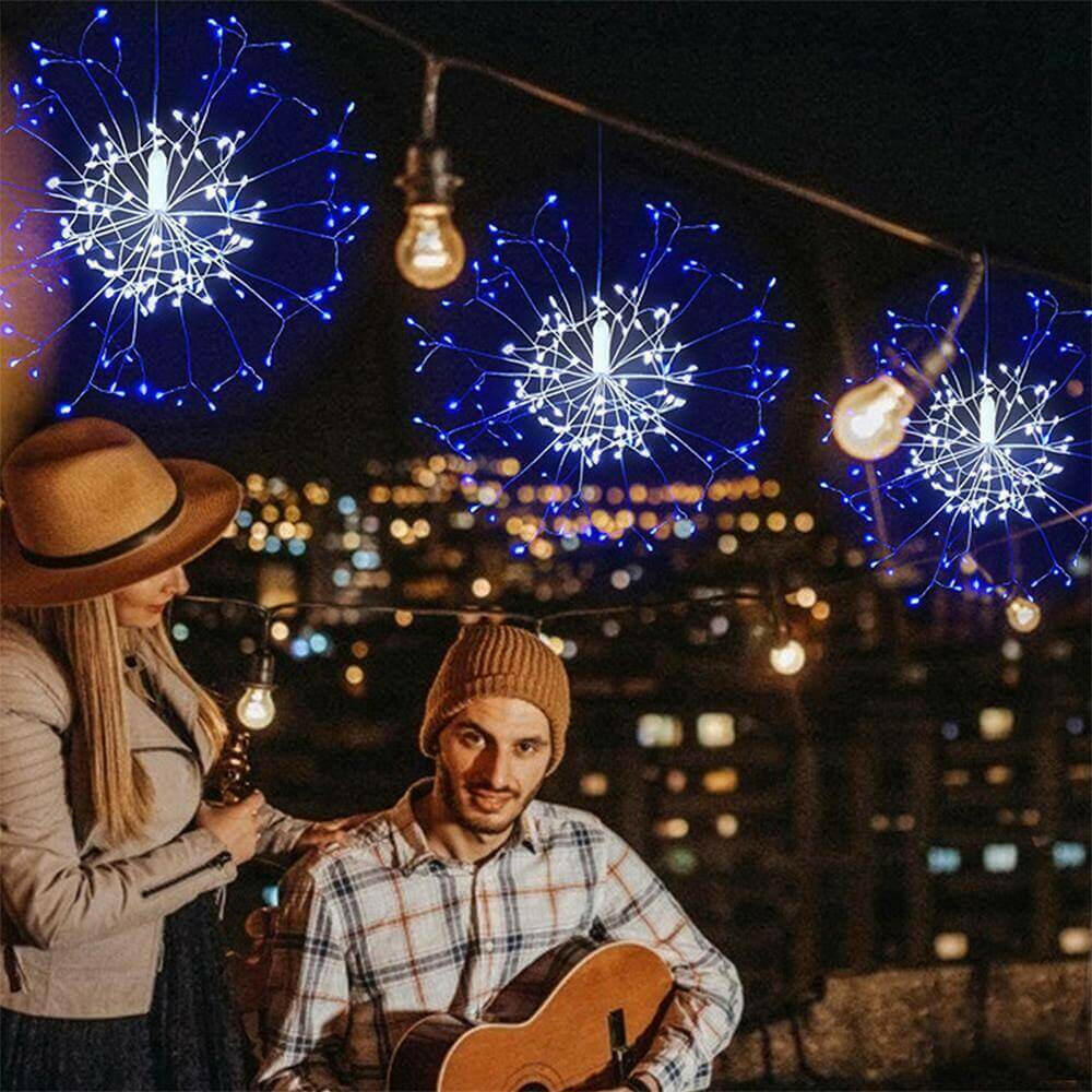 2X LED Firework Lights Garland Starburst String Light Christmas lights