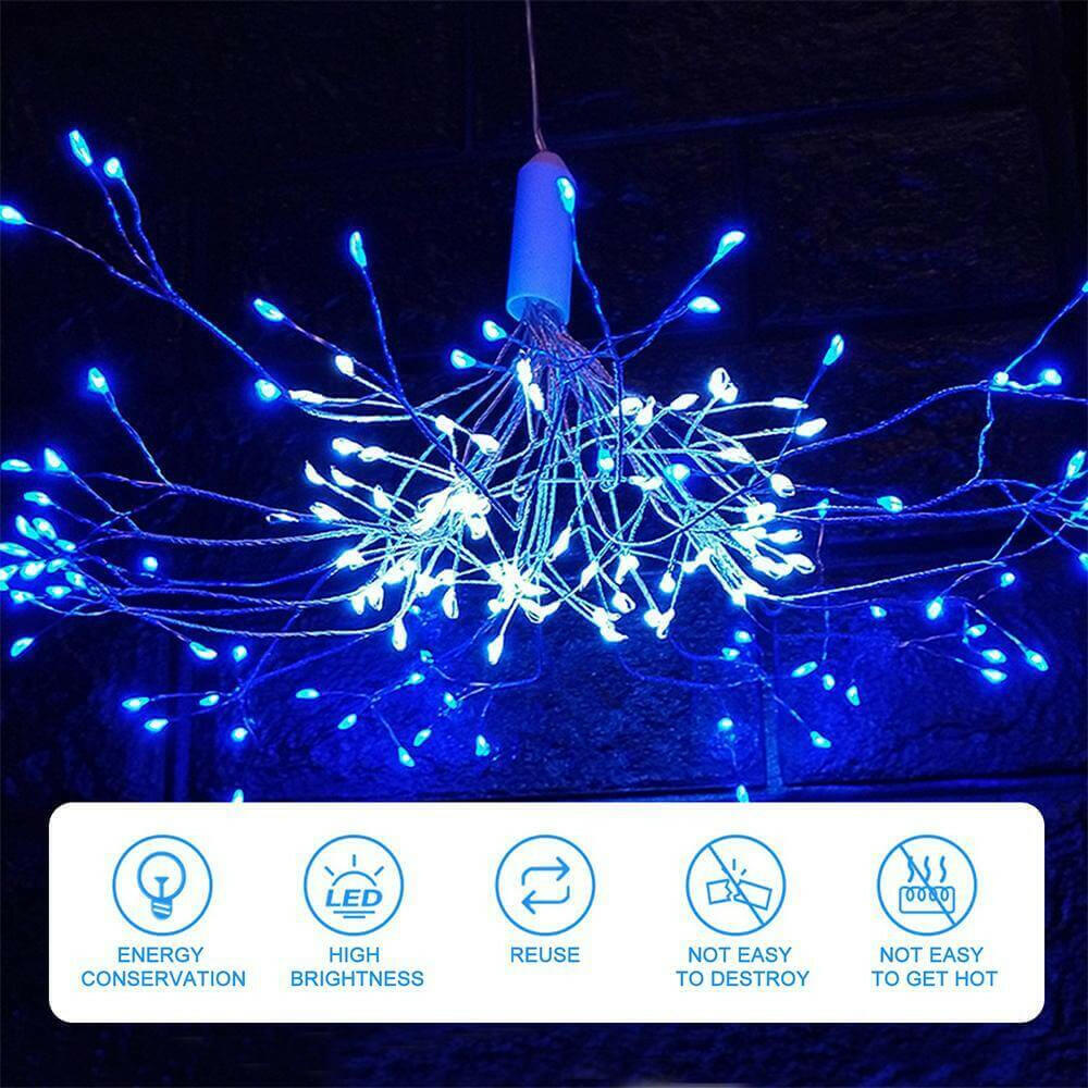 2X LED Firework Lights Garland Starburst String Light Christmas lights