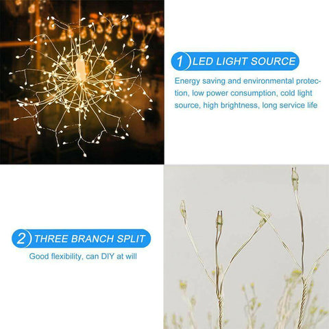 2X LED Firework Lights Garland Starburst String Light Christmas lights