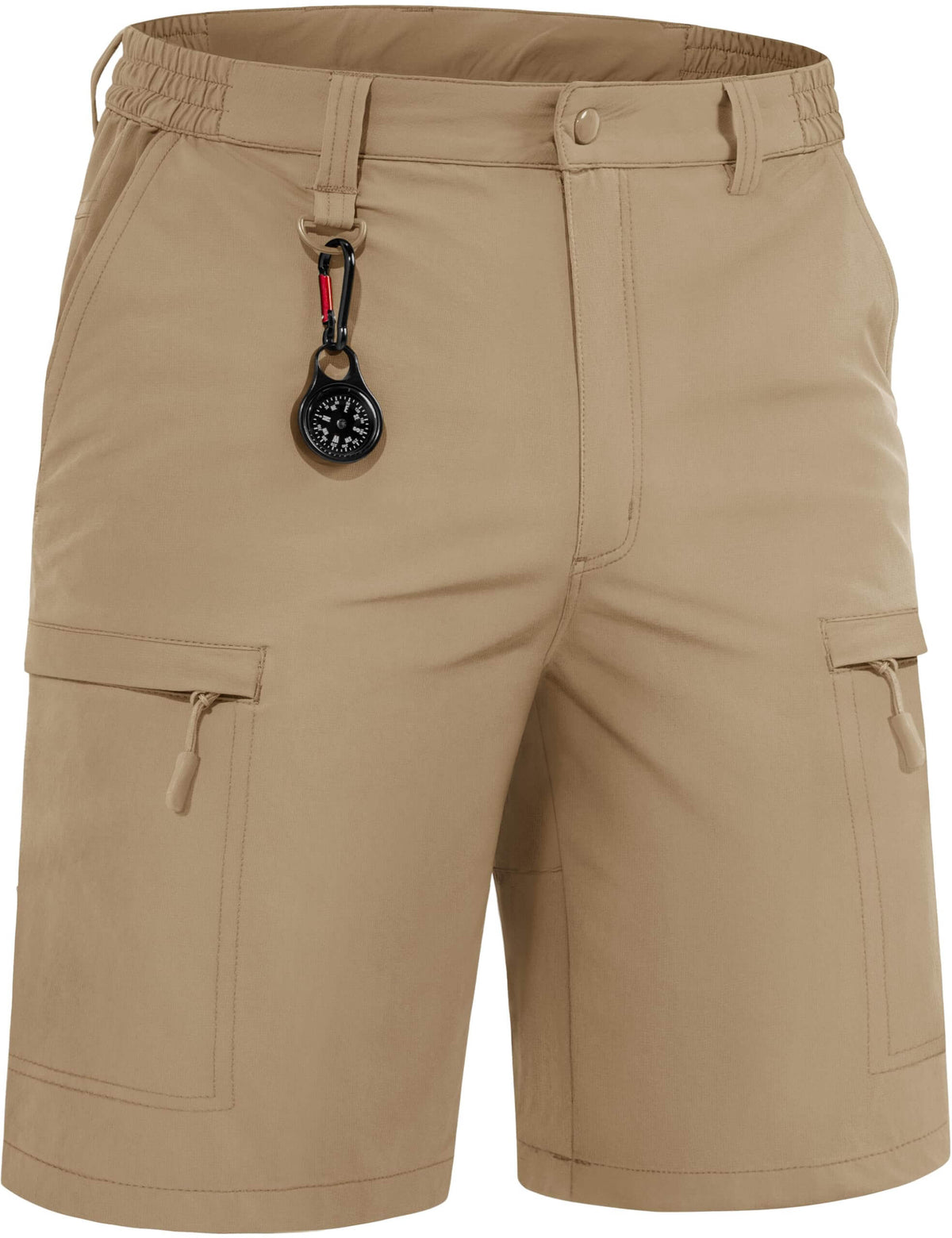 TACVASEN Men’s Quick-Dry Cargo Shorts, Khaki