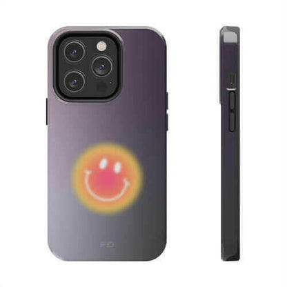 Smiley Face Tough Case - Best iPhone Case with Wireless Charging.