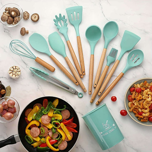 12 Piece Silicone Kitchen Utensil Set (more color options)